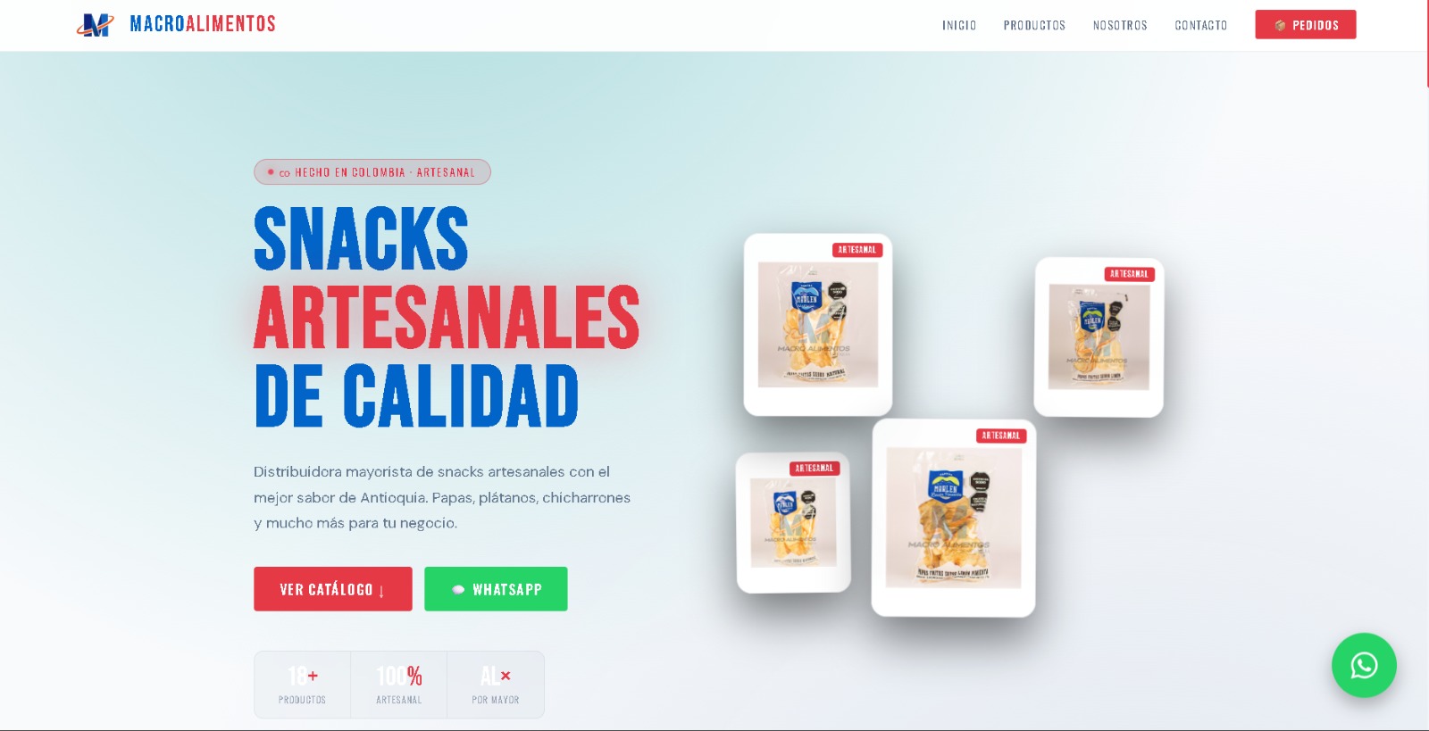 Vista previa de snackartesanales.com
